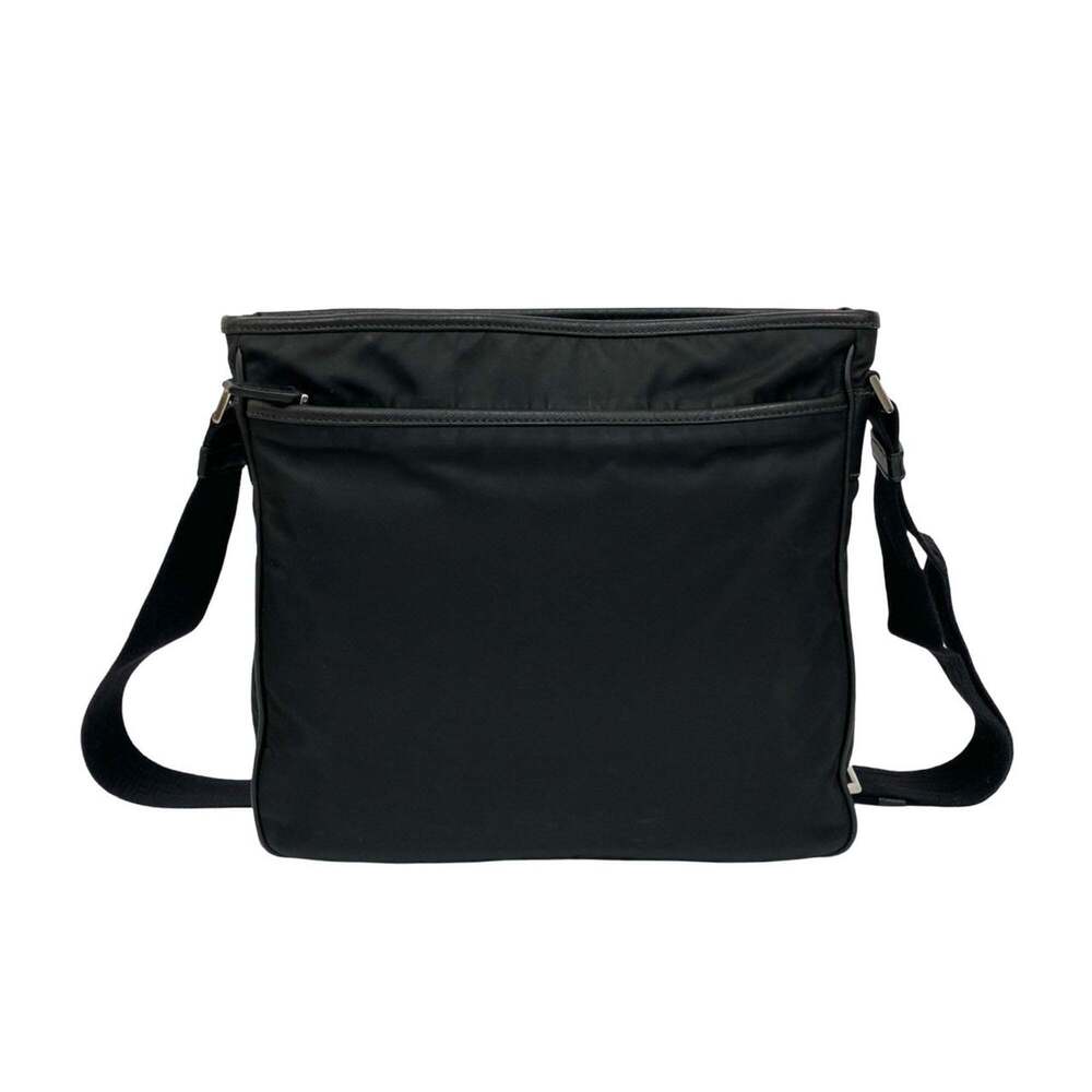 PRADA Black Leather Saffiano Messenger Shoulder Bag - Picture 3 of 10